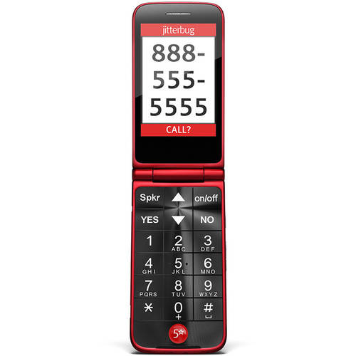 Jitterbug 4043SJ6RED Flip Easy-to-Use 4G Prepaid Cell Phone for Seniors Red - image 3 of 10