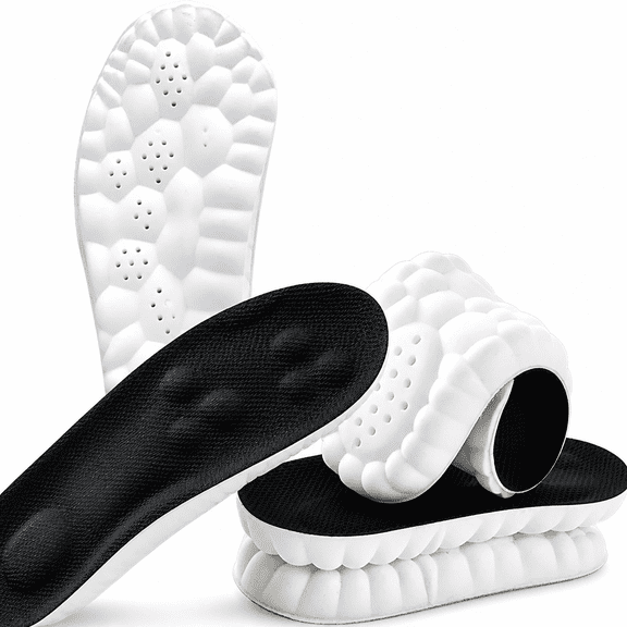 FLORNIX 2 Pair Cloud Soles for Men & Women, Super Soft Comfort Insoles, U-Shape Memory Foam Insoles, Shock-Absorbing Foot Support Insoles