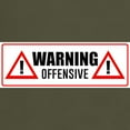 thumbnail image 3 of CafePress - Warning Offensive Dark T Shirt - Men's Classic Graphic Cotton T-Shirt, 3 of 4