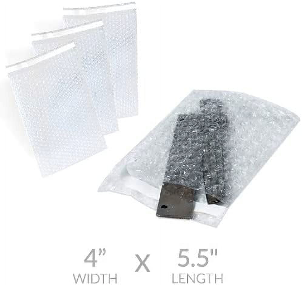 Uboxes Bubble Out Bag 4" x 5.5" #1, pack of 1200, Clear