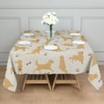 thumbnail image 3 of Golden Retriever with Bones and Paws Square Tablecloth,Waterproof Square Table Cover,Wipeable Spillproof Washable Table Cover for Home Kitchen Party Decor 52"x52"(132x132cm), 3 of 6