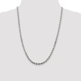thumbnail image 5 of Auriga Fine Jewelry 925 Sterling Silver Rhodium-plated 4.75 mm Diamond-cut Rope Chain Necklace for Men 24", 5 of 6