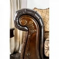 thumbnail image 3 of Traditional Tan/Dark Brown Leatherette Fabric 1pc Sofa Home Furniture, 3 of 8