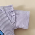 thumbnail image 4 of Infant Girl's Outfits Short Sleeved Cartoon Ruffle Bodysuit Shorts With Headband 3Pc Set, 4 of 5
