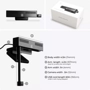 iContact Camera Pro + 4K 8.3 MP Webcam with Retractable Arm and Light Panel , ICCP01-B