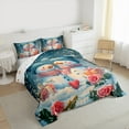 thumbnail image 3 of Homewish Cute Snowman Bedding Comforter Set 2pcs for Female Men Adults,Xmas Christmas Festival Twin Comforter Sets Microfiber,Floral Rose Love Heart Breathable Bedding Set,Microfiber Bedroom Decor, 3 of 8