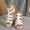 White, variant on Hoshose New Casual Flat Sandals for Women Solid Color Hollow out Non Slip Summer Fashion Dressy Women Sandals Outwear