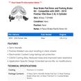 thumbnail image 2 of Rear Brake Pad Rotor and Parking Brake Kit - Compatible with 2009 - 2010 Pontiac Vibe Base 2.4L 4-Cylinder, 2 of 2