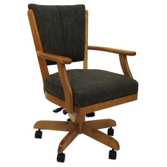 Classic Caster Solid Wood Dining Chair - Sanora Brown - Honey