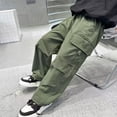 thumbnail image 6 of Bovxnpu Boys Pull on Cargo Pants Hiking Sports Pants Cargo Straight Leg Boys Loose Versatile Casual Outer Comfortable Sweatpants Pants, 6 of 6