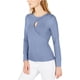 thumbnail image 1 of Blusa con cierre de ojo de cerradura Vince Camuto para mujer azul X-Large, 1 of 2