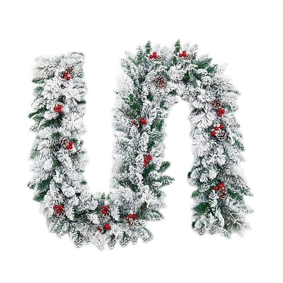 FEISHENTT 6FT Christmas Garland, Artificial Norfolk Pine Garland, Faux Greenery Garland for Mantle Fireplace Table Door