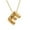 E, variant on Bubble Letter Necklace Gold Plated Balloon Initial Pendant with Bead Chain Dainty Jewelry Gift for Women (E)