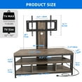 thumbnail image 4 of Dextrus Height Adjustable TV Stand Mount, Entertainment Center with Power Outlet and LED Lights, for TVs up to 70 Inches, 4 of 8