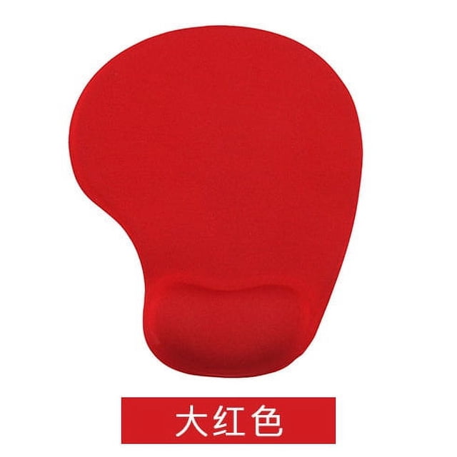 Nvzi Reposamuñecas con almohadilla para mouse, cómodo reposamuñecas con almohadilla para mouse, alivia el dolor de muñeca con almohadilla de gel para mouse, base de goma antideslizante (roja)