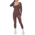 thumbnail image 7 of SEARCHI Women Yoga Jumpsuits  Piece Workout Ribbed Long Sleeve Rompers Square Neck Sport Exercise Jumpsuits, 7 of 7