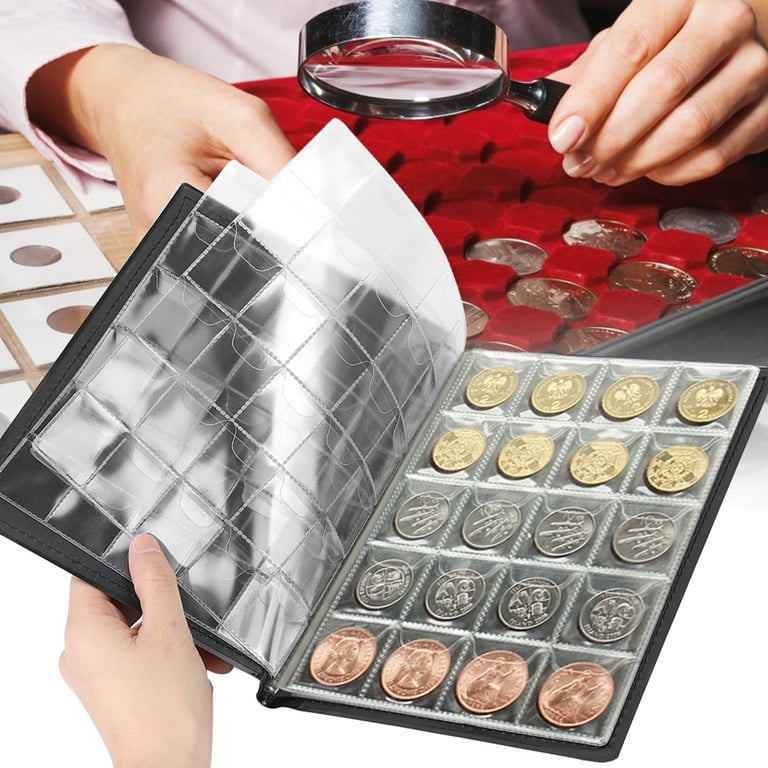 Coin Collection Supplies Book Holder for Collectors, 312 Pockets Coins  Collecting Album for 20 25 27 30 38 46mm. Coin Storage Display Organizer  Case