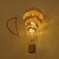 thumbnail image 5 of Xiao Hua Adorno de globo aerostático tejido, decoración de globo aerostático de ratán tejido realista, obra de arte hecha a mano para el hogar, la escuela, fiesta, foto prop, 5 of 5