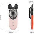 thumbnail image 2 of Cute mini fan, portable USB charging, with LED light, 3-speed adjustable speed, suitable for indoor or outdoor activities 2810Cpink, 2 of 5