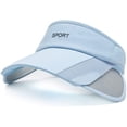 thumbnail image 2 of Summer Sun Visor Hat - Women Adjustable Golf Cap with Retractable Brim, UV Protection Beach/Tennis Sport Hat, 2 of 7