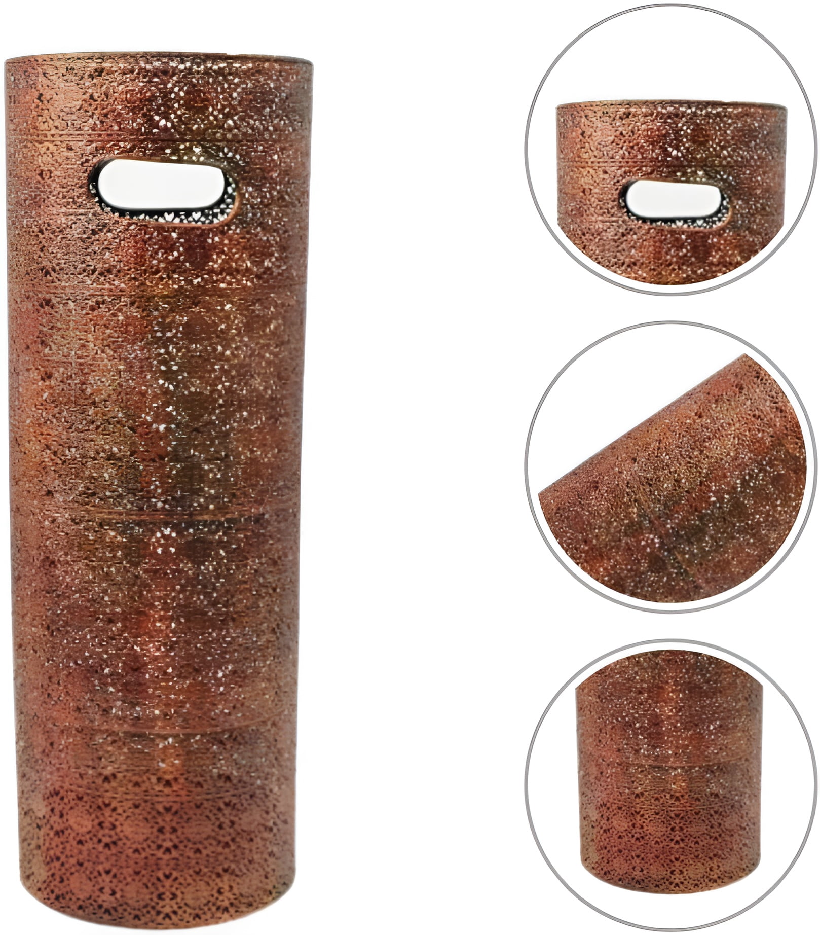Concepts 21 Inch Heavy Duty Metal Umbrella Stand, Decorative Umbrella Holder for Entryway, Indoor Outdoor Umbrella Organizer Storage Rack for Home Office Patio - Copper Lace