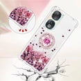 thumbnail image 3 of Funda para Honor 90 5G con Brillo Líquido Flotante, Purpurina, Parachoques y Anillo Giratorio Soporte, 3 of 5