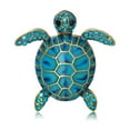 thumbnail image 4 of Playful Turtle Animal Brooch with Bold Diamond Accent Unique Retro Jewelry Pin, 4 of 5