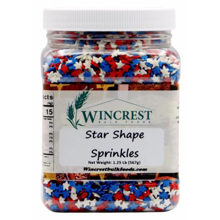 Patriotic Sprinkle Mix || Red - White - Blue Jimmies || Edible Baking Decoration (Star Shapes)