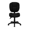thumbnail image 2 of Emma + Oliver Mid-Back Black Fabric Pillow Top Ergonomic Task Office Chair, 2 of 5