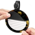 thumbnail image 2 of Halloween Eyeballs Set of 2pcs PU Leather Round Suitcase Tags with Privacy Cover and Name ID Tag - Ideal for Travel Luggage, Handbags, Backpacks, School Bags, 2 of 6