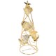 thumbnail image 5 of Candelabros de hierro dorado para árbol de Navidad, diseño de hojas de albaricoque redondas pequeñas, decoración de mesa perfecta para iluminación navideña, 5 of 8