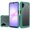 Midnight Green, variant on For Samsung A08 4G / 07 4G / 07 5G Ultimate CaseX Transparent Hybrid Case with Metal Buttons And Camera Edges - Red