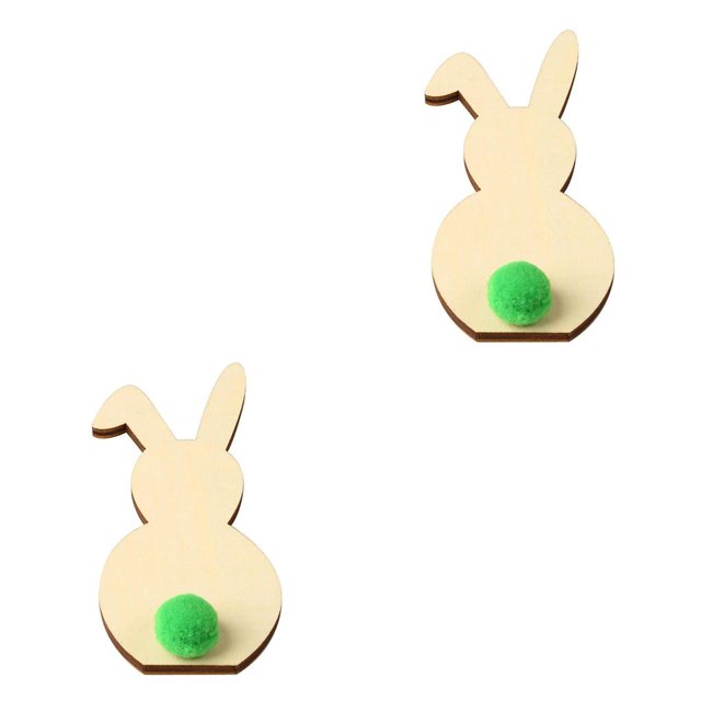 Inteprter 5 uds. De piezas de madera de conejo, decoraciones de Pascua, estilo Simple, manualidades para álbum de recortes, accesorios de JM01169 2Conjunto