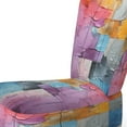 thumbnail image 4 of Designart "composition Explorations I" Purple Abstract Upholstered Accent Chair - Modern Arm Chair For Living Room, 4 of 7
