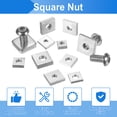 thumbnail image 4 of 25Pack M3x10mmx2mm Square Nuts, Carbon Steel Zinc Plated Coarse Thread Nuts, 4 of 6