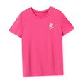 thumbnail image 4 of Camiseta de verano para mujer, ropa de calle, camiseta básica simple a la moda para acampar en la playa S, 4 of 7