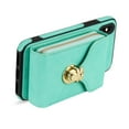 thumbnail image 5 of for iPhone XS, iPhone X Case Wallet with Shoulder Strap for Women - Crossbody Lanyard,Zipper Pocket,Credit Card Holder,Shockproof - Metal Buckle Closure Premium PU Leather Case, Mint, 5 of 10