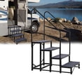 thumbnail image 1 of GloryStar RV Portable Step Ladder with Handrails, Non-Slip Mats for Hot Tubs, Porches, and Camper Entry, 1 of 7