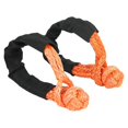 thumbnail image 1 of 2pcs Orange 1/2inch X 22inch Soft And Loop Rope Synthetic Traction Strap 43000lbs Breaking Power, 1 of 5