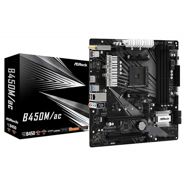 ASRock B450M-HDV R4.0 Micro ATX Motherboard & Thermaltake Smart 500W PSU Bundle - AM4, B450, 80+ White Certified