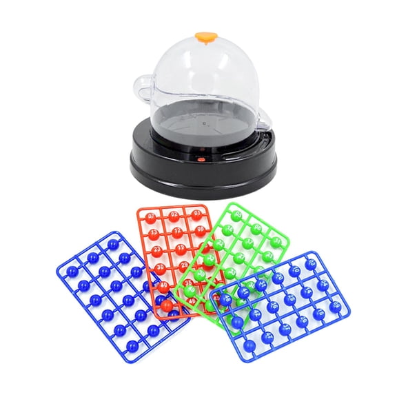 Almencla Electric RAFFLE Ball Machine Fortunate Number Picker Portable Desktop Game Bingo Machine Cage Game for Carnivals KTV