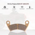 thumbnail image 4 of RANSOTO RZR 1000 Pastillas de freno de metal sinterizado 4 juegos delanteros y traseros compatibles con RZR XP 1000 EPS 2014 2015 2016 2017 2018 2019 2020, 4 of 5
