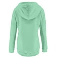 thumbnail image 5 of Jalioing Workout Tops for Women Long Sleeve Hooded Single-Breasted Button Drawstring Coats Solid Color Sports Outwear (X-Large, Green), 5 of 6