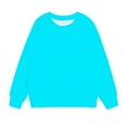 thumbnail image 5 of BRGZLK Girls Boys Sweatshirt Kids Fall Winter Fashion Cute Solid Color Crewneck Long Sleeve Sports Pullover Sweatshirt Sky Blue 11-12 Years, 5 of 6