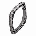 thumbnail image 3 of Sterling Silver Stackable Expressions Polished Black-plated Square Ring - Size 8, 3 of 3