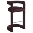 thumbnail image 5 of Modway Winslow 30.5"H Performance Velvet Barrel Back Bar Stool in Mulberry, 5 of 9