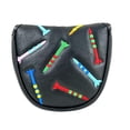thumbnail image 2 of Mazo de Golf Zulema Protector de cabeza de Putter Medio círculo negro, 2 of 8