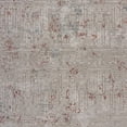 thumbnail image 2 of Laddha Home Designs 2' x 7.5' Ivory and Wine Red Distressed Geometric Rectangular Rug Runner, 2 of 6