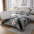 thumbnail image 3 of YST Sports Quilt Set Queen,Baseball Players Coverlet Set,Boys Bedspread Set,Baseball Bat Fan Bed Cover with 2 Pillowcases Lightweight Soft,Chicago W S, 3 of 4