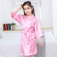 thumbnail image 1 of Pijamas de seda de hielo para niños, ropa de hogar fina de estilo japonés para niños, camisón de seda para niñas, 1 of 6